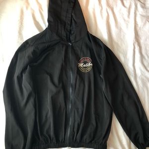 Brandy melville windbreaker jacket malibu zipper black long sleeve sweater rain